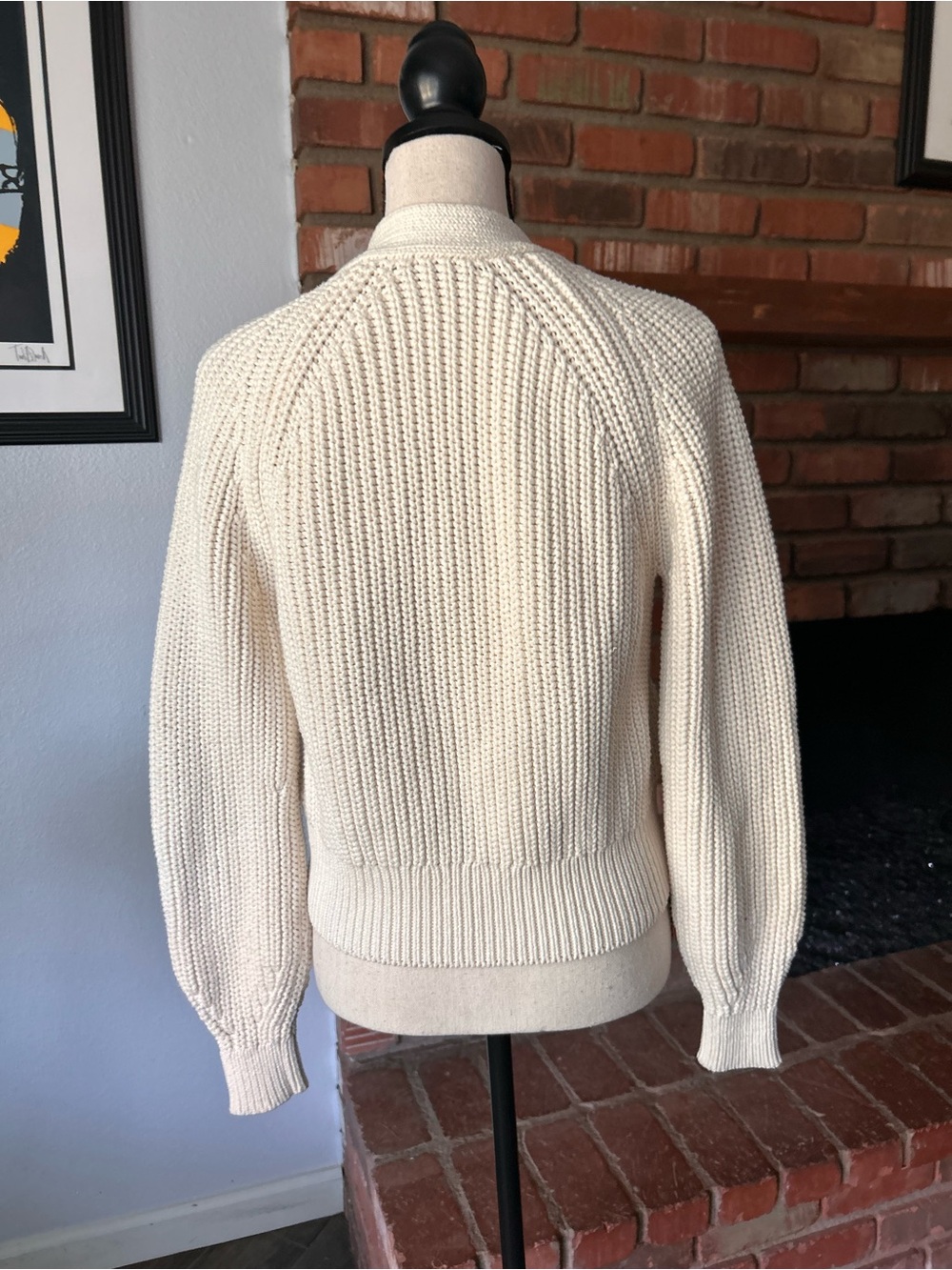 Everlane The Texture Cotton Cardigan in Canvas Sz XS - Picture 7 of 9